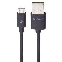 KeyOuest KO014103 câble USB 2,5 m USB A Micro-USB B Noir