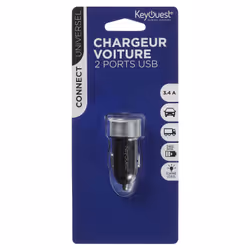 KeyOuest KO014127 chargeur d'appareils mobiles Universel Noir, Bleu, Argent Allume-cigare Auto