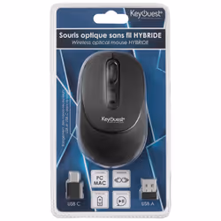 KeyOuest HYBRIDE souris Ambidextre RF sans fil 1200 DPI