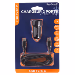 KeyOuest KO021675 chargeur d'appareils mobiles Universel Noir Allume-cigare Auto