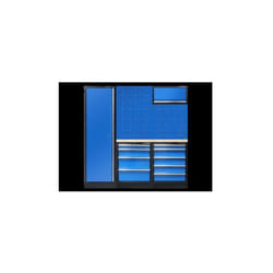 King Tony - Demi mobilier d'atelier option droite - bleu