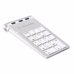 XtremeMac XM-NPHUB33-SLV, USB, 18, Ordinateur portable, Argent, Blanc