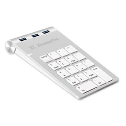 XtremeMac XM-NPHUB33-SLV clavier numérique Ordinateur portable USB Argent, Blanc