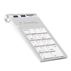 XtremeMac XM-NPHUB32-CR-SLV clavier numérique Ordinateur portable USB Argent, Blanc