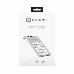 XtremeMac XM-NPHUB32-CR-SLV clavier numérique Ordinateur portable USB Argent, Blanc