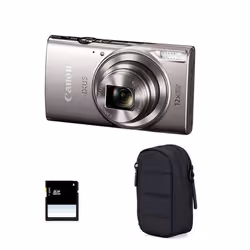 Canon appareil photo apn compact compact ixus 285 hs silver+ sac et carte sd 4 go