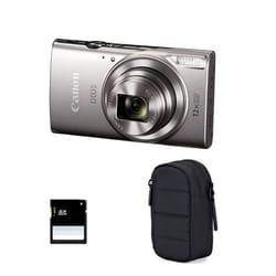 Canon appareil photo apn compact compact ixus 285 hs silver+ sac et carte sd 4 go