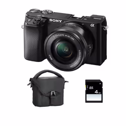 Sony appareil photo hybride alpha 6100 noir + 16-50 + sac + sd 8 go