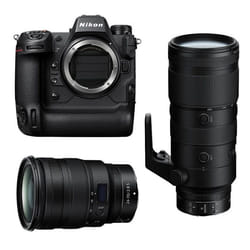 Nikon appareil photo hybride z9 + z 24-70mm f/2.8 s + z 70-200mm f/2.8 vr s