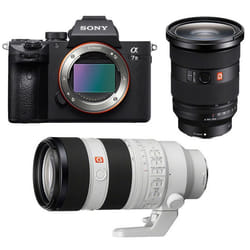 Sony appareil photo hybride alpha 7 III + fe 24-70 f/2.8 gm II + fe 70-200mm f/2.8 gm II