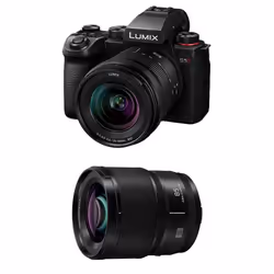 Panasonic appareil photo hybride lumix s5 mark II + 20-60mm f/3.5-5.6 + 85mm f/1.8