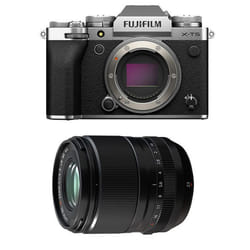 Fujifilm appareil photo hybride x-t5 silver + 23mm f/1.4 wr