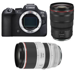Canon appareil photo hybride eos r6 mark II + rf 24-70mm f/2.8 l is usm + rf 70-200mm f/2.8 l is usm