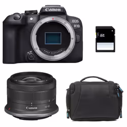 Appareil photo hybride - CANON - EOS R10 - 242 Mégapixels - 4K - Sac et Carte SD 8 Go inclus