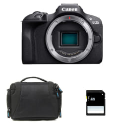 Canon EOS R100 + Sac + Carte SD 8 Go MILC 24,1 MP CMOS 6000 x 4000 pixels Noir