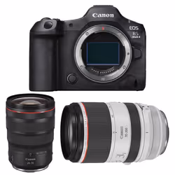 Canon appareil photo hybride eos r5 mark II + rf 24-70mm f/2.8 l is usm + rf 70-200mm f/2.8 l is usm