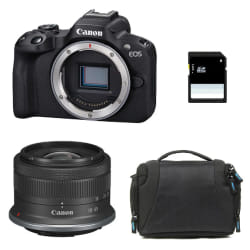 CANON EOS R50 + RF-S 18-45mm f/4.5-6.3 IS STM + Sac + Carte SD 8 Go