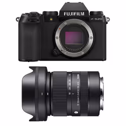 Fujifilm appareil photo hybride x-s20 noir + sigma 18-50mm