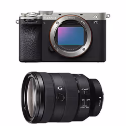 Sony appareil photo hybride alpha 7c II silver + fe 24-105