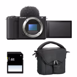Sony appareil photo hybride alpha zv-e10 II noir nu + sac + sd 8 go