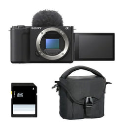 Sony appareil photo hybride alpha zv-e10 II noir nu + sac + sd 8 go