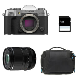 FUJIFILM X-T50 Silver + 23mm f/1.4 WR + Sac + Carte SD 8 Go