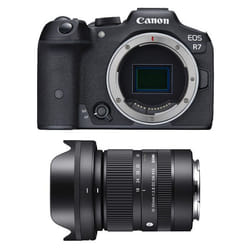 Canon appareil photo hybride eos r7 + sigma objectif 18-50mm f/2.8 dc dn contemporary