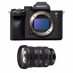 Sony appareil photo hybride alpha 7 iv + sigma objectif 24-70mm f/2.8 dg dn II art