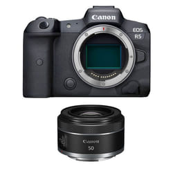 Hybride Canon appareil photo hybride eos r5 + rf 50 mm f/1.8 stm