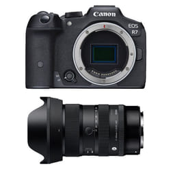 Hybride Canon appareil photo hybride eos r7 + objectif sigma 17-40mm f/1.8 dc art