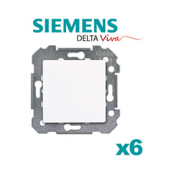 Siemens - Lot de 6 Va & Vient blanc delta viva