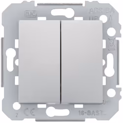 SIEMENS Delta Viva Interrupteur double va et vient silver Ce mécanisme double Siemens pour interrupteur va et vient est confo ...