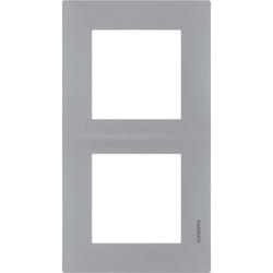 Siemens - plaque delta viva double - silver - dispo 48H SIE004053
