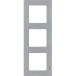 Plaque delta viva Siemens triple - silver SIE004060