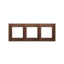 Siemens - delta viva plaque triple métal marron SIE007962