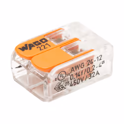 Description générale Les bornes de connexion automatique WAGO S221 sont conçues pour les fils souples et rigides. Elles perme ...