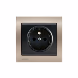 Prise 2P+T Anthracite Delta Iris + Plaque Métal Champagne Une grande variété de choix haut de gamme La gamme d'appareillage D ...