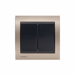 Double Va et Vient Anthracite Delta Iris + Plaque Métal Champagne Une grande variété de choix haut de gamme La gamme d'appare ...