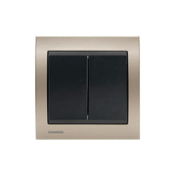 Double Va et Vient Anthracite Delta Iris + Plaque Métal Champagne - SIEMENS