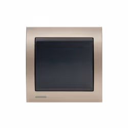 Poussoir Anthracite Delta Iris + Plaque Métal Champagne Une grande variété de choix haut de gamme La gamme d'appareillage Del ...