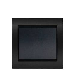 Va et Vient Anthracite Delta Iris + Plaque Métal texturé Alu Noir