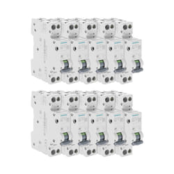 Siemens - Lot de 10 Disjoncteurs électriques phase + neutre 10A
