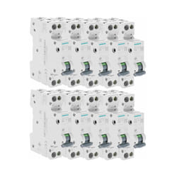Siemens - Lot de 10 Disjoncteurs électriques phase + neutre 16A