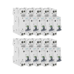Siemens - Lot de 10 Disjoncteurs électriques phase + neutre 20A