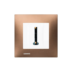 Prise Téléphone Blanc Delta Viva + Plaque Métal Marron - SIEMENS