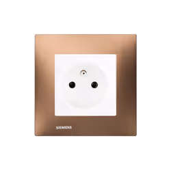 Prise 2P+T Blanc Delta Viva + Plaque Métal Marron Un design contemporain et un grand choix de coloris La gamme d'appareillage ...