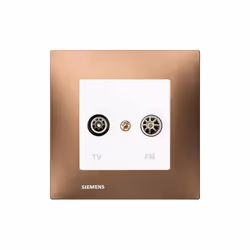 Prise TV /FM Blanc Delta Viva + Plaque Métal Marron Un design contemporain et un grand choix de coloris La gamme d'appareilla ...