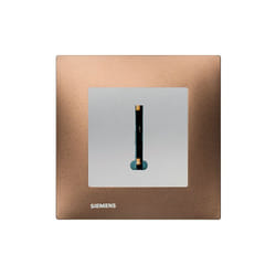 Siemens - Prise Téléphone Silver Delta Viva + Plaque Métal Marron