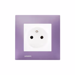 Prise 2P+T Blanc Delta Viva + Plaque Violet Un design contemporain et un grand choix de coloris La gamme d'appareillage modul ...