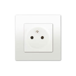 Siemens - Prise 2P+T Blanc Delta Viva + Plaque Blanc